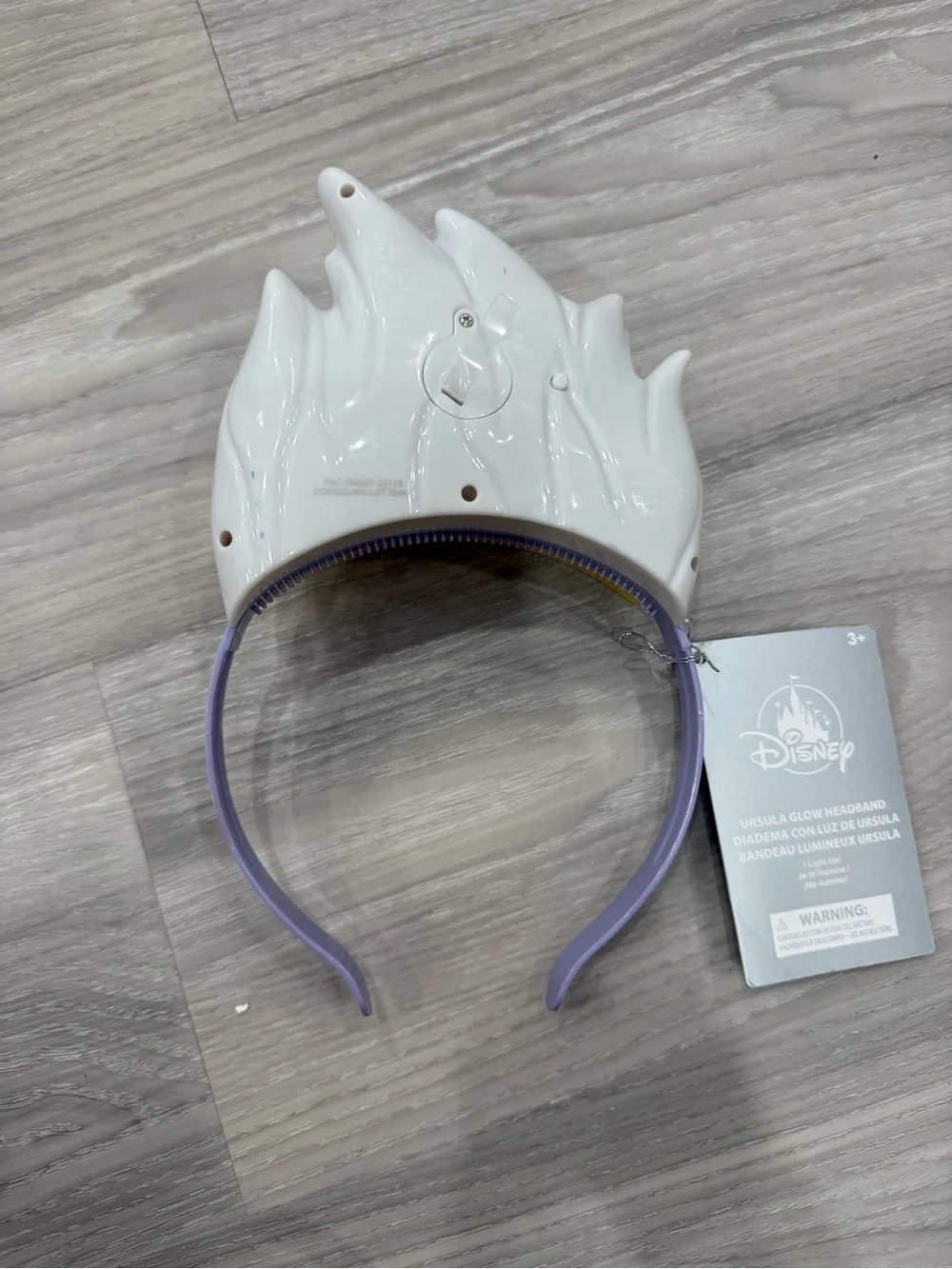 Disney Parks Light Up Ursula Hair Crown Plastic Ears Headband New Tags NWT